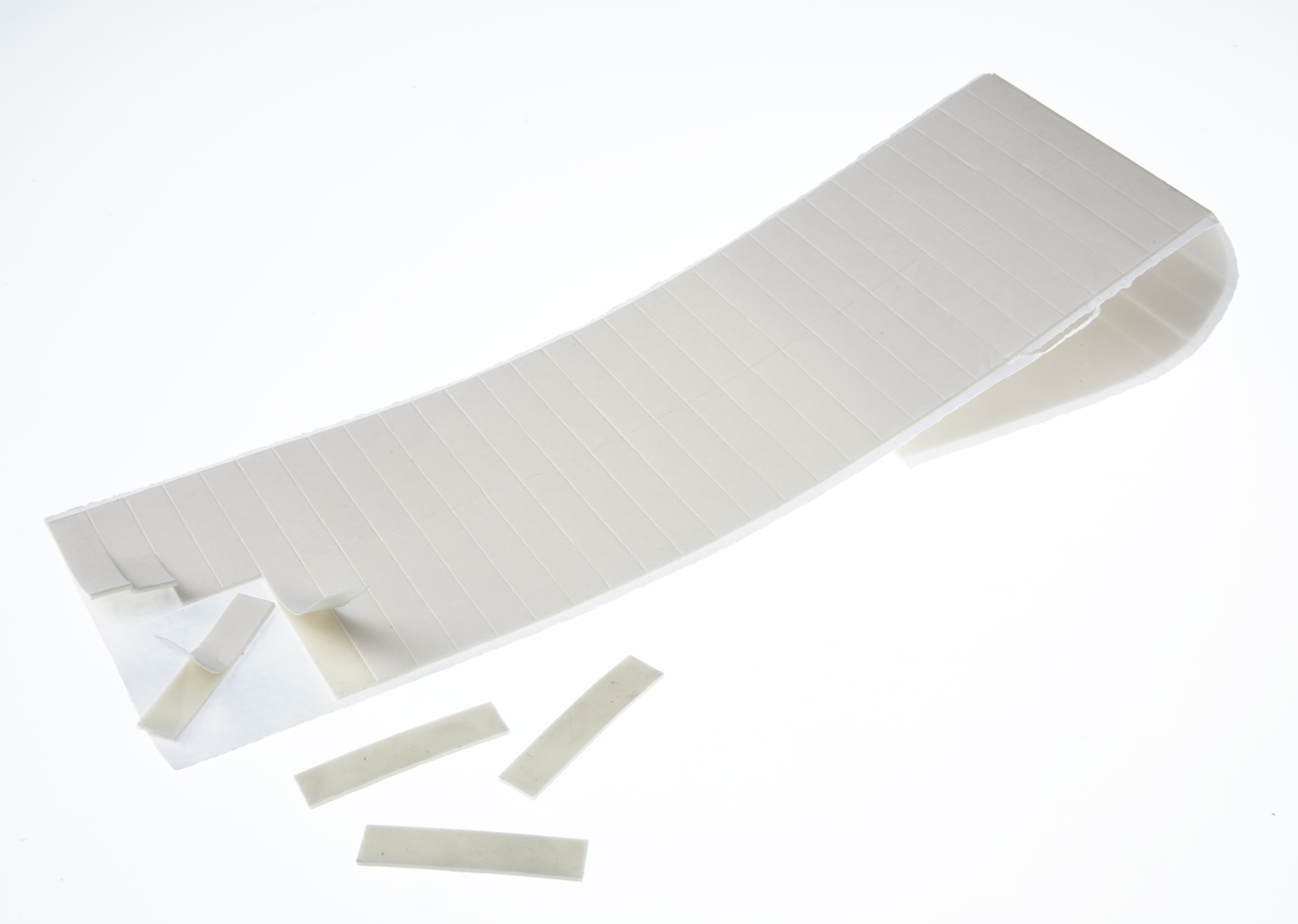 37 X 8 X 0.8mm PE Foam White Adhesive Pad **From £0.50/100**