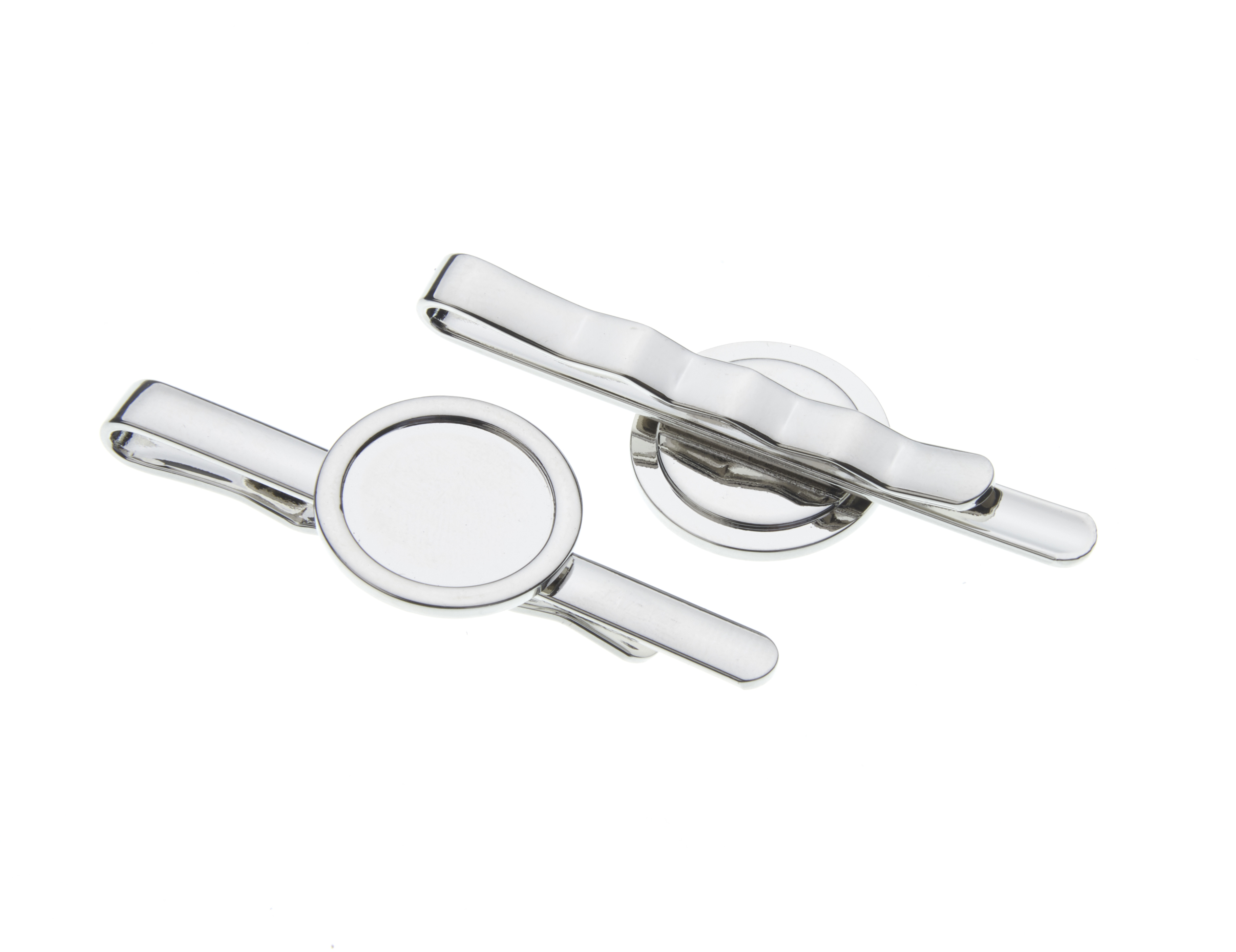 Tie Slide With 16mm Pad Nickel Plated
