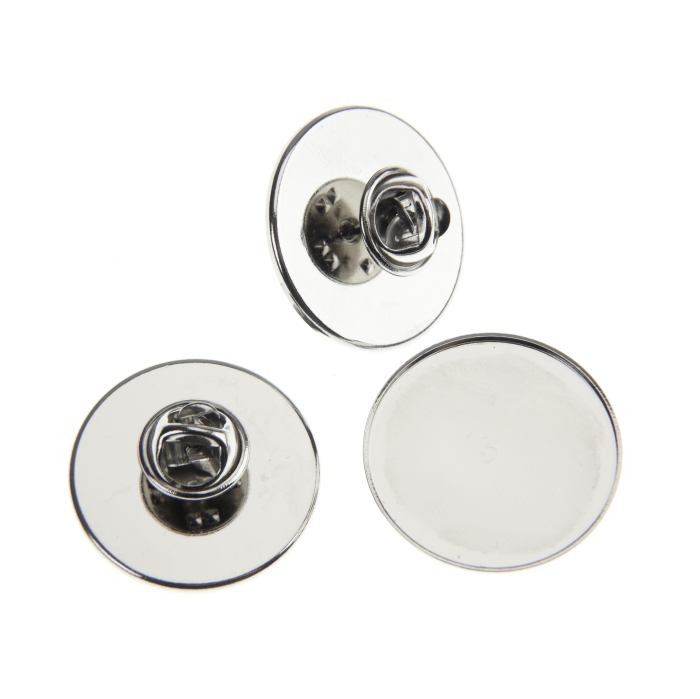 25mm Tie Pin and Clutch Nickel Plated