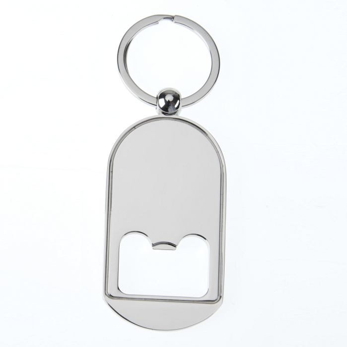Bottle opener keyring 65 x 36mm with 30mm Recess